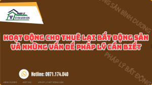 Hoạt động cho thuê lại bất động sản